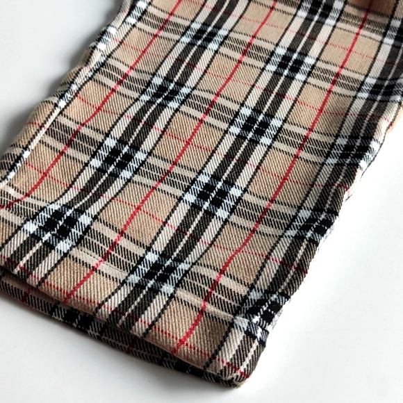 Beige Plaid Ankle length Pants - Picture 6 of 6